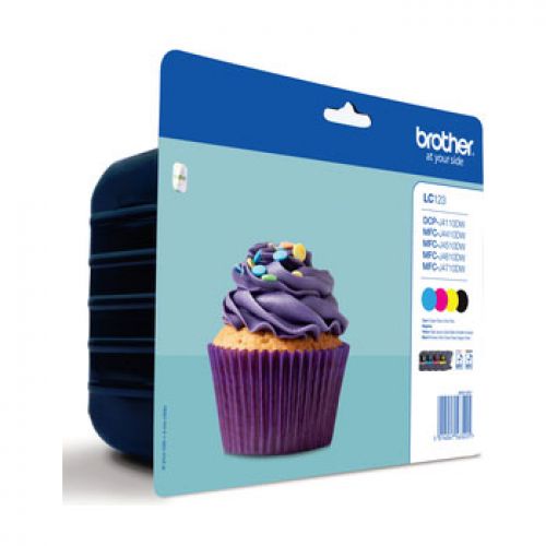 BROTHER Pack cartuchos Preto, Cian, Magenta e Amarelo MFC-J4410DW/MFC-J4510DW, 600 pag , Brother , BROLC123VALBP , 5014047563225